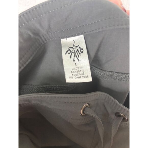 Prana Womens L Grey Drawstring Pants Outdoors Camping Hiking - Picture 3 of 4